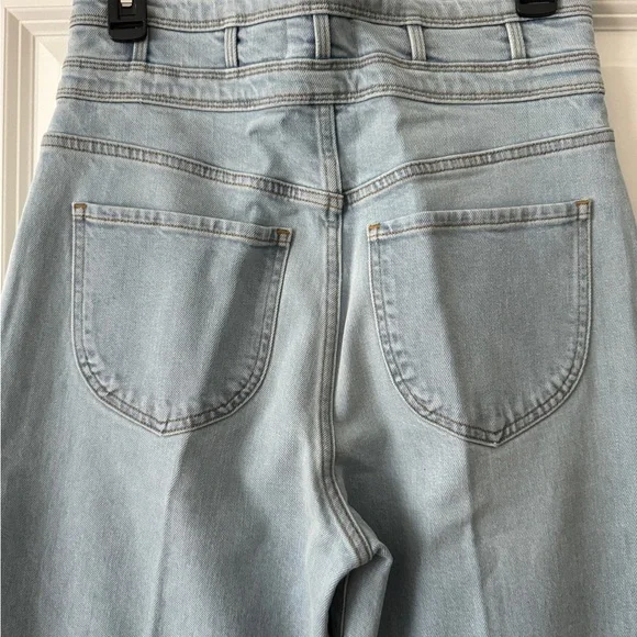 FRAME Ali Wide Leg Triple Waist Tie Jeans Size 27 wideleg, barrel, bell bottoms - Picture 6 of 15